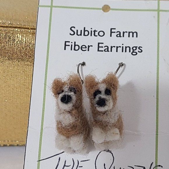 subito Farm Jewelry - Subito Farm Fiber Dog Earrings